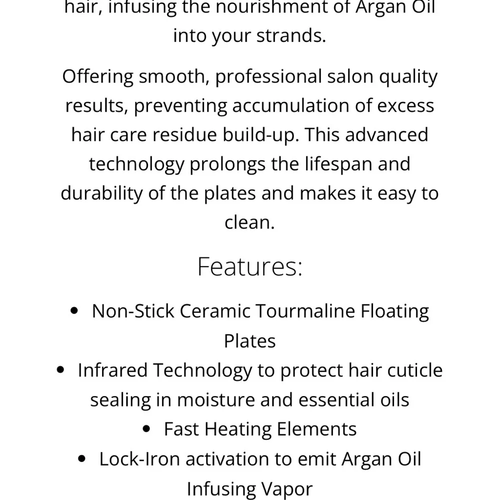 Black Ceramic Hair Straightener with Tourmaline Technology - Picture 5 of 16
